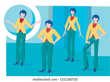 fat, athletic, thin women in various poses