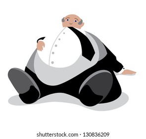 Fat Banker. EPS 8 Vector, Grouped For Easy Editing. No Open Shapes Or Paths.