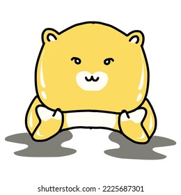 Fat bear cub vector design suitable for logos, stickers and others
