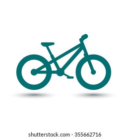 Fat bike icon, isolated over white, vector illustration