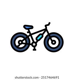 fat biking winter color icon vector. fat biking winter sign. isolated symbol illustration