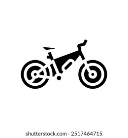 fat biking winter glyph icon vector. fat biking winter sign. isolated symbol illustration