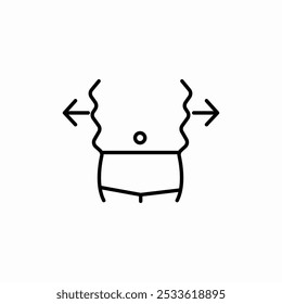 fat body icon sign vector