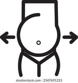 Fat Body Obese Outline Icon