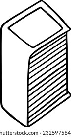 fat book knowledge information doodle linear cartoon coloring book