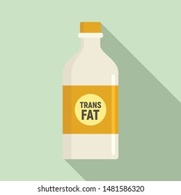 Fat bottle milk icon. Flat illustration of fat bottle milk vector icon for web design