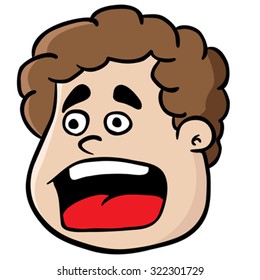 fat boy screaming cartoon