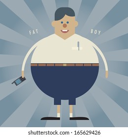 Fat boy, vector illustration