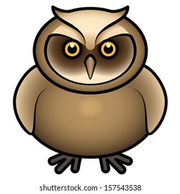 A fat brown owl.