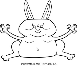 A Fat Bunny With Open Arms. Be Creative With It.