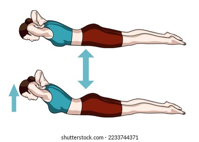 Fat burn exercise vector illustration. Exercise 19