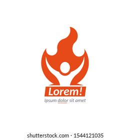 Fat burn logo. Also suitable for some energetic or full of spirit business like fitness. 