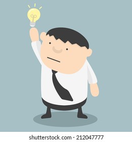 Fat businessman get idea