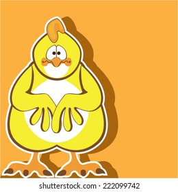 Fat cartoon chicken