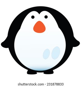 A Fat cartoon Penguin.