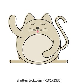 Fat Cat Cartoon Icon Image Stock Vector (Royalty Free) 719190787 ...