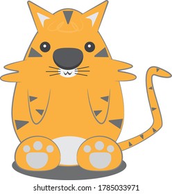 fat cat just sitdown with cool style