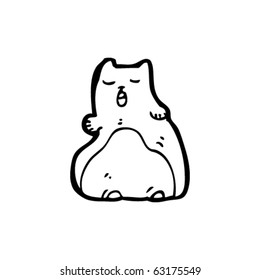 fat cat singing cartoon