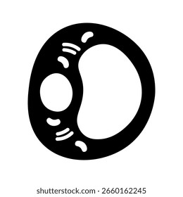 Fat cell icon. Filled style.