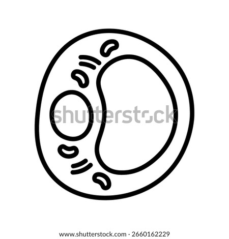 Fat cell icon. Outline style.