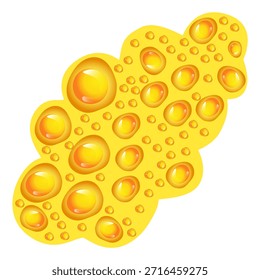 Ilustración de células gordas. Tipos de lipocitos. Células grasas. Célula de grasa blanca. Célula de grasa amarilla.