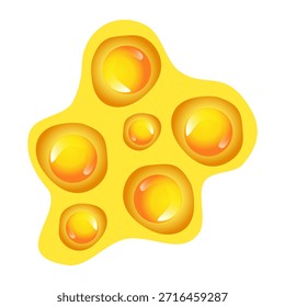 Ilustración de células gordas. Tipos de lipocitos. Células grasas. Célula de grasa blanca. Célula de grasa amarilla.