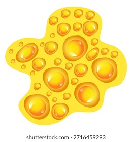 Ilustración de células gordas. Tipos de lipocitos. Células grasas. Célula de grasa blanca. Célula de grasa amarilla.