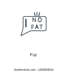Fat concept line icon. Linear Fat concept outline symbol design. This simple element illustration can be used for web and mobile UI/UX.