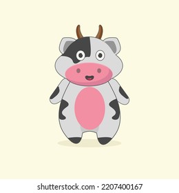Fat Cow Cartoon suitable for mascot events about animals.