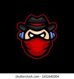 mascota de vaquero gordo, ilustración vectorial del icono de vaquero