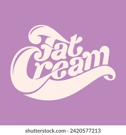Fat Cream experimental unique retro font lettering for logos.