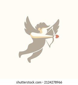 Fat Cupid Flying Logo Design