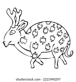 fat deer that looks weird