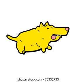 caricatura de perro gordo