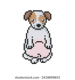 Fat dog, pixel art meme