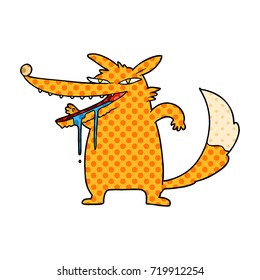 fat fox cartoon character