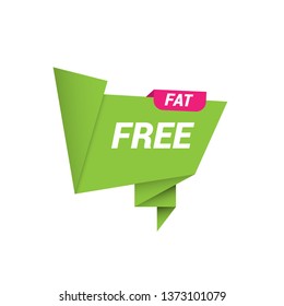Fat free banner - label,sign,sticker.