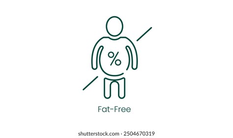 Fat Free Certification Vector Illustration Icon