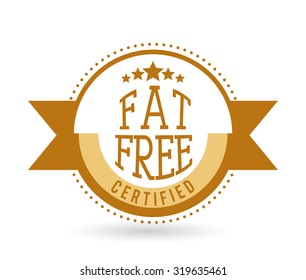 Fat free concept with healthy and quality icon design, vector illustration 10 eps graphic.