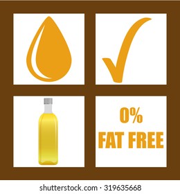 Fat free concept with healthy and quality icon design, vector illustration 10 eps graphic.
