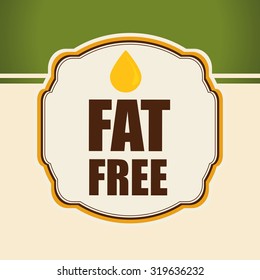 Fat free concept with healthy and quality icon design, vector illustration 10 eps graphic.