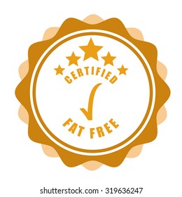 Fat free concept with healthy and quality icon design, vector illustration 10 eps graphic.