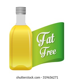 Fat free concept with healthy and quality icon design, vector illustration 10 eps graphic.