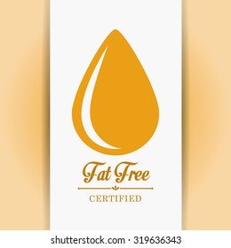 Fat free concept with healthy and quality icon design, vector illustration 10 eps graphic.
