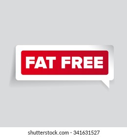 Fat free label vector