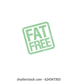 Fat Free, Rubber stamp effect vector
