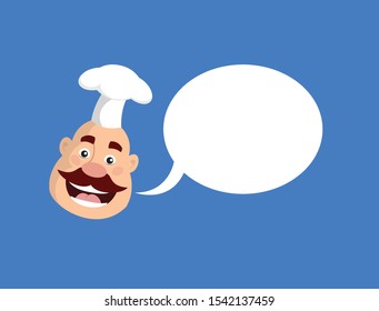 Fat Funny Chef - with Speech Bubble