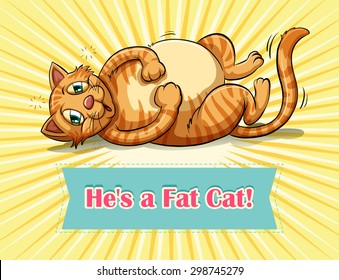 Fat ginger cat looking sleepy