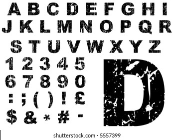 Fat Grunge Alphabet - Letters were created on a Wacom Tablet, and are individually grouped for ease of use.