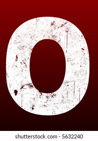 Fat Grunged Letters - O (Highly detailed grunge letter)